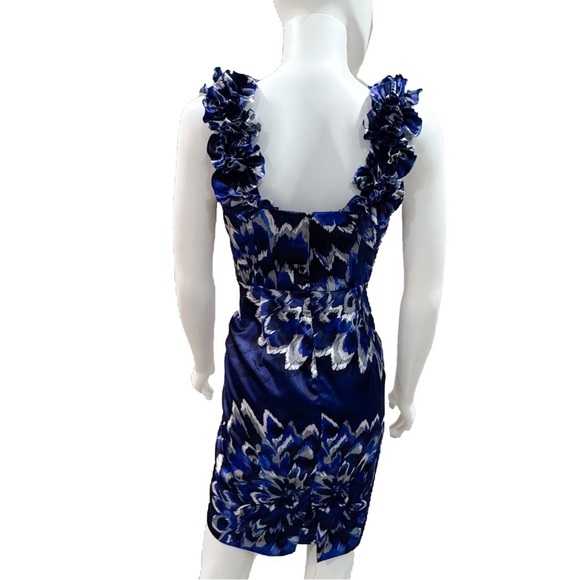 Maggy london floral ruffle neck sheath dress ❤️ - Picture 4 of 6